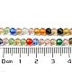 クリアガラスビーズ  ファセット（32ファセット）  ラウンド  ミックスカラー  4mm  穴：0.7mm  約94~96個/連  14.17~14.37インチ（36~36.5cm） EGLA-A035-T4mm-HD01-5