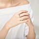 Shegrace precioso anillo de dedo de plata esterlina chapado en oro rosa 925 JR361A-4
