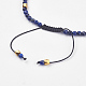 Lapis Lazuli Perlen Armbänder BJEW-JB03450-02-3