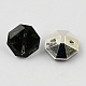 2-Hoyo botones de octágono de acrílico Diamante de imitación de Taiwán BUTT-F016-25mm-27-2