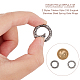 Unicraftale 2Pcs 2 Styles Tibetan Style 316 Surgical Stainless Steel Spring Gate Rings STAS-UN0049-10-4