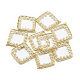 Colgantes de perlas de imitación de plástico abs KK-T032-079G-2