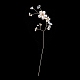 ガラスシードビーズ  オパライト金色の真鍮線に包まれた枝  abs模造真珠の花飾り  DIYワイヤーツリー彫刻用  ビーズの盆栽  135~150x30~35x8~9mm GLAA-K060-05G-05-5