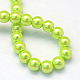 Cottura dipinto di perle di vetro perlato fili di perline rotondo X-HY-Q330-8mm-66-4