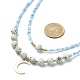 2 collier de perles de rocaille en verre de 2 styles. NJEW-JN04379-2