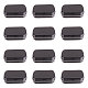 BENECREAT 12 Pack 2.5x2x0.6 Black Rectangular Metal Hinged Tins Storage Containers for Candy Crafts Pins and Home Kitchen Office Storage CON-BC0005-45-4