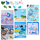 Chgcraft 18 pièces 9 styles miniatures en résine sur le thème de l'océan axolotl animaux marins figurines d'animaux minuscules accessoires de jardin féerique pour décorations d'aquarium fête d'anniversaire RESI-CA0001-40-7