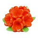 Cabujones de camafeo de resina opaca con flor roja anaranjada de 27x15mm para fabricación de joyas X-CRES-B1095-A72-1