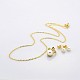 Mother's Day Electroplate 304 Stainless Steel Imitate Pearl Acrylic Jewelry Sets Heart Pendants & Ear Studs & Cable Chain Necklaces SJEW-E027-39-1
