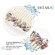 CRASPIRE Bride Wedding Glass Hair Side Comb Colorful Crystal Bridal Hair Combs 3 Colors Crystal Hair Pieces Daily Hair Accessories for Women OHAR-CP0001-03-5
