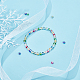 Brins de perles de verre peintes à la bombe givrée GLAA-BC0001-07-3