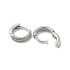 Brass Micro Pave Clear Cubic Zirconia Hoop Earrings for Women EJEW-E295-26P-2