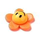 アクリルカボション  笑顔の花  ダークオレンジ  24.5x25.5x8.5mm MACR-M023-04B-3