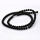 Brins de perles rondes en onyx noir naturel G-N0120-26-4mm-2