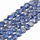 Brins de perles de jaspe de tache bleue naturelle G-T071-06-1
