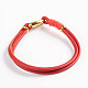 Imitation cuir bracelets de corde à la main BJEW-M148-03-1