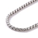 304 Stainless Steel Serpentine Chain Anklets AJEW-G024-04P-2