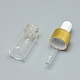 ファセット天然レモンジェイドの開閉可能な香水瓶ペンダント  真鍮のパーツとガラスのエッセンシャルオイルのボトル  30~40x14~18x11~14mm  穴：0.8mm  ガラス瓶容量：3ml（0.101液量オンス）  宝石の容量：1ml（0.03液量オンス） G-E556-04C-4