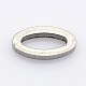 201 Stainless Steel Oval Slice Links Ring STAS-P073-07-2