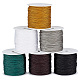 PandaHall Elite 6 Rolls 6 Colors 23M Polyester Braided Thread OCOR-PH0002-63-1