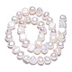 Fili di perle di perle d'acqua dolce coltivate naturali PEAR-N014-08E-4