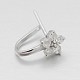 Trendy Rhodium Plated 925 Sterling Silver Micro Pave Cubic Zirconia Pinch Bails STER-M081-072B-1