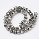 Electroplated Natural Lava Rock Beads Strands G-T098-01C-10-2