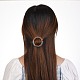 Mollette per capelli in perline di agata naturale geometrica cava in lega PHAR-JH00060-6