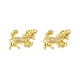 Brass Micro Pave Clear Cubic Zirconia Connector Charms KK-E068-VB020-2