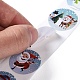 Rollo de pegatinas de papel autoadhesivo de punto redondo de Navidad de 8 patrones DIY-A042-01D-4