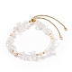 Puces de cristal de quartz naturel et bracelet coulissant perlé BJEW-JB08334-05-1