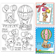 GLOBLELAND Clear Stamps Bear Friends Silicone Clear Stamp Seals for Cards Making DIY Scrapbooking Photo Journal Album Decoration DIY-WH0167-57-0009-1