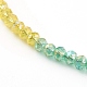 Colliers de perles de verre électrolytiques personnalisées arc-en-ciel NJEW-JN03410-02-3