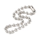 304 ensemble collier et bracelet chaîne boule en acier inoxydable STAS-D181-02P-01A-2