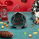 クリスマス テーマのイミテーション レザー ソーイング オン コイン パース キット  針を含む  スレッド  テープ  ファブリック  ジッパー  クリスマスツリー模様  6.6~30.7x3.4~10.4x0.15cm  ツリー：108~121x70~90x1.5mm DIY-WH0033-58A-5