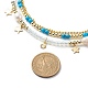 3 pz 3 stile naturale perla e pietra di luna bianca e turchese sintetico e collane di perline opalite set NJEW-JN04000-2