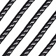 FINGERINSPIRE 13.7 Yards Twisted Lip Cord Trim Black Twisted Cord Trim Ribbon 16mm Polyester Sewing Luxury Trim Embellishment Handmade Cord Trim for Home Decor Upholstery Curtain Tieback and More OCOR-WH0057-12E-1