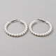 Пластиковые серьги-кольца с искусственным жемчугом EJEW-WH0011-21-1
