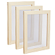 SUPERFINDINGS 3PCS Wood Paper Making Frame 30X20.1cm Screen Tools Blanched Almond Wooden Paper Making Ancient Rectangle Paper Making Moulds Frame for DIY Paper Craft DIY-WH0349-121C-1