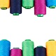 30個の鉄針と10個の針糸通し器が付いた1種類のカラーポリエステル縫製糸コードスプール  ミックスカラー  0.1mm  400m /ロール（437.44ヤード/ロール）  30のロール/箱 NWIR-BC0001-01-4