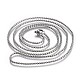 304 Stainless Steel Box Chain Necklaces NJEW-O110-05D-P-1
