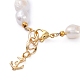 Pulseras de perlas keshi con perlas barrocas naturales BJEW-JB05262-3