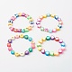 Handmade Polymer Clay Beads Stretch Bracelets BJEW-JB06560-1