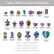 Kissitty 80 Stück 20 Stil Gestellbeschichtung Regenbogenfarbe Legierungsperlen FIND-KS0001-18-3