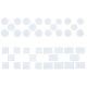 Benecreat 4sets4スタイルのレースペーパー  スクラップブック用  ケーキ  結婚式  食器の装飾  ホワイト  1セット/スタイル DIY-BC0002-90-1