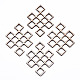 未完成の天然ポプラ材フィリグリージョイナーリンク  レーザーカットウッドシェイプ  幾何学  アンティークホワイト  58.5x44.5x2mm WOOD-S045-126-1