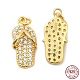 925 Sterling Silver Micro Pave Cubic Zirconia Shoe Pendants STER-I010-04G-1