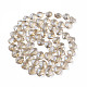 Chapelets de perles en verre transparent électrolytique&nbsp;EGLA-N002-36-F03-2