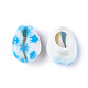 Perlas de concha de cowrie impresas SHEL-X0004-01-3