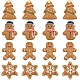 48 Stück 4 Stile Weihnachts-Kunststoff-Cabochons FIND-SC0011-29-1